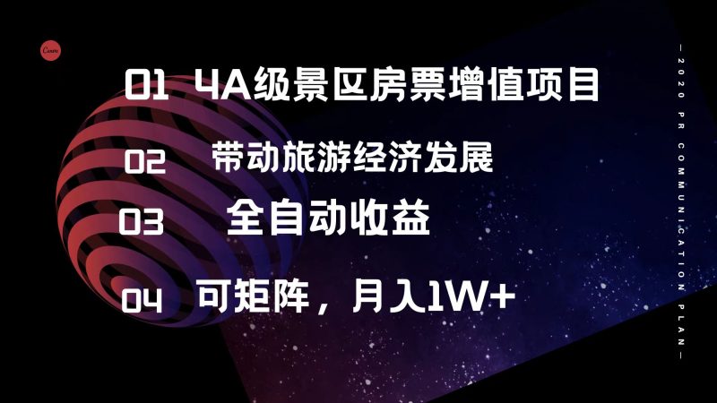 4A级景区房票增值项目  带动旅游经济发展 全自动收益 可矩阵 月入1w+网赚项目-副业赚钱-互联网创业-资源整合百读客