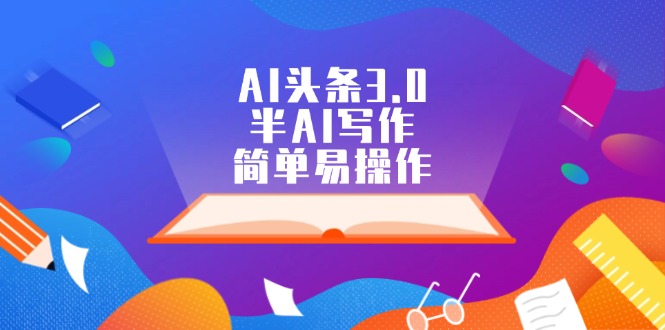 AI头条3.0,半AI写作,简单易操作网赚项目-副业赚钱-互联网创业-资源整合百读客