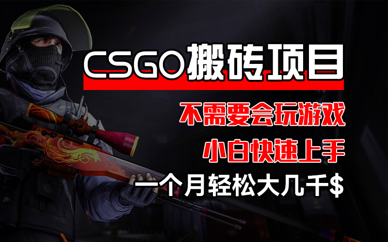 CSGO 装备搬砖项目，操作简单，不需要会玩游戏，小白也能快速上手，一…网赚项目-副业赚钱-互联网创业-资源整合百读客