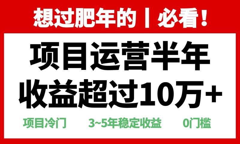 年前过肥年的必看的超冷门项目,半年收益超过10万+,网赚项目-副业赚钱-互联网创业-资源整合百读客