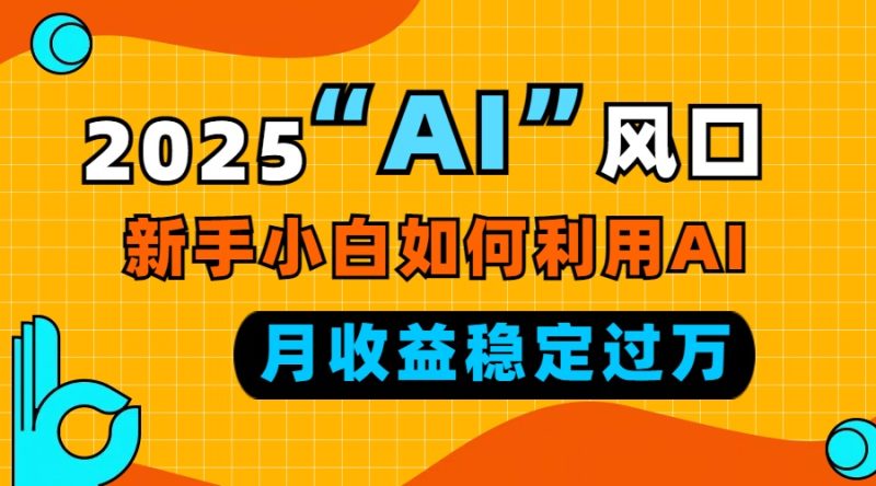2025“ AI ”风口，新手小白如何利用ai，每月收益稳定过万网赚项目-副业赚钱-互联网创业-资源整合百读客