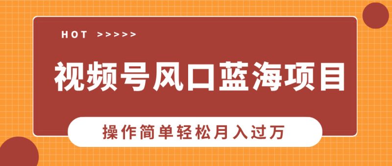 视频号风口蓝海项目,中老年人的流量密码,操作简单轻松月入过万网赚项目-副业赚钱-互联网创业-资源整合百读客