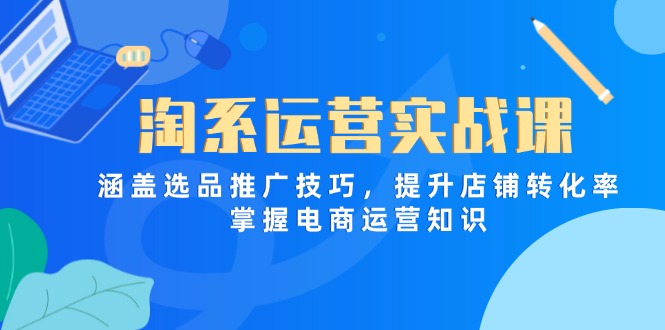 淘系运营实战课,涵盖选品推广技巧,提升店铺转化率,掌握电商运营知识网赚项目-副业赚钱-互联网创业-资源整合百读客