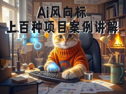 Ai风向标-附100种项目案例玩法-0基础小白到大神ai视频商业应用教学网赚项目-副业赚钱-互联网创业-资源整合百读客
