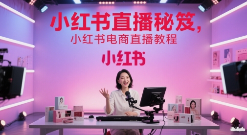 小红书直播秘笈，小红书电商直播教程网赚项目-副业赚钱-互联网创业-资源整合百读客