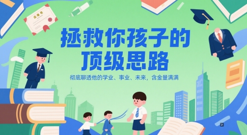 付费文章:拯救你孩子的顶级思路,彻底聊透他的学业、事业、未来,含金量满满网赚项目-副业赚钱-互联网创业-资源整合百读客