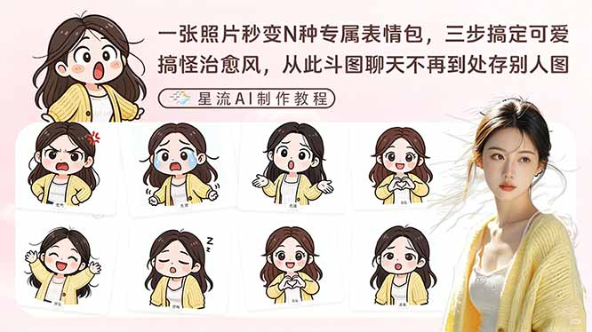 一张照片秒变N种专属表情包,三步搞定可爱搞怪治愈风,从此斗图聊天不再到处存别人图网赚项目-副业赚钱-互联网创业-资源整合百读客