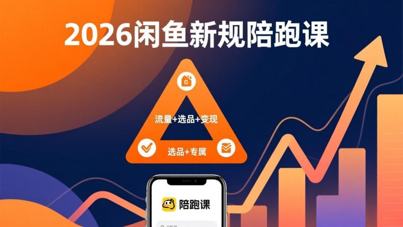 2026闲鱼高阶陪跑课全新上线,带你吃透新规玩转选品流量,从零搭建稳定变现盈利体系网赚项目-副业赚钱-互联网创业-资源整合百读客