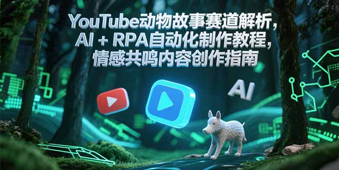 YouTube动物故事赛道解析，AI+RPA自动化制作教程，情感共鸣内容创作指南网赚项目-副业赚钱-互联网创业-资源整合百读客