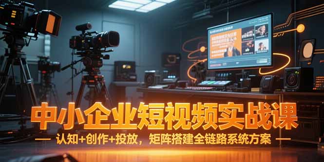 中小企业短视频实战课，认知+创作+投放，矩阵搭建全链路系统方案网赚项目-副业赚钱-互联网创业-资源整合百读客