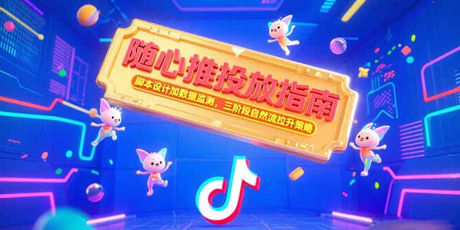 随心推投放指南,脚本设计加数据监测,三阶段自然流拉升策略网赚项目-副业赚钱-互联网创业-资源整合百读客