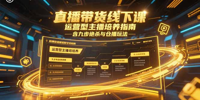 直播带货线下课，运营型主播培养指南，含九步绝杀与仓播玩法网赚项目-副业赚钱-互联网创业-资源整合百读客
