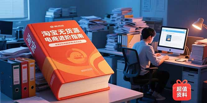 淘宝无货源电商进阶指南，包含新人课、进阶课，配套资料，蓝海选品等网赚项目-副业赚钱-互联网创业-资源整合百读客