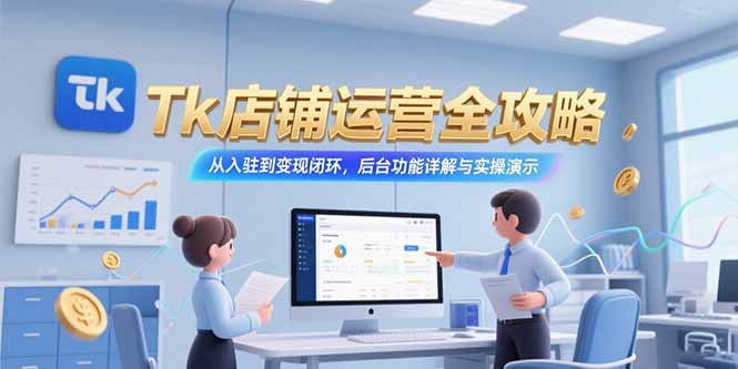 Tk店铺运营全攻略,从入驻到变现闭环,后台功能详解与实操演示网赚项目-副业赚钱-互联网创业-资源整合百读客
