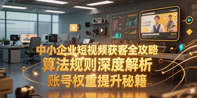 中小企业短视频获客全攻略,算法规则深度解析,账号权重提升秘籍网赚项目-副业赚钱-互联网创业-资源整合百读客