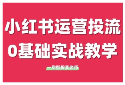 小红书运营投流，小红书广告投放从0到1的实战课，学完即可开始投放（更新26年）网赚项目-副业赚钱-互联网创业-资源整合百读客