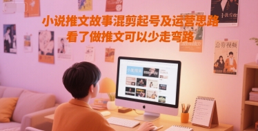 小说推文故事混剪起号及运营思路，看了做推文可以少走弯路网赚项目-副业赚钱-互联网创业-资源整合百读客