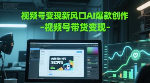 视频号变现新风口AI爆款创作-视频号带货变现网赚项目-副业赚钱-互联网创业-资源整合百读客