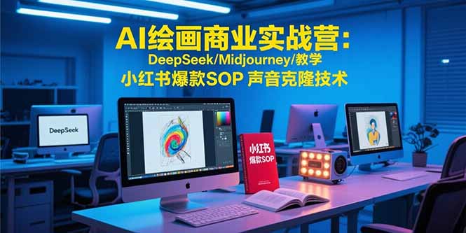 AI绘画商业实战营：DeepSeek/Midjourney/教学 小红书爆款SOP 声音克隆技术网赚项目-副业赚钱-互联网创业-资源整合百读客