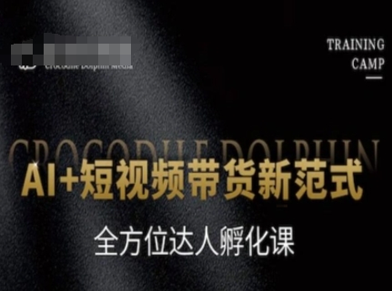 AI+短视频带货新范式,全方位达人孵化课网赚项目-副业赚钱-互联网创业-资源整合百读客