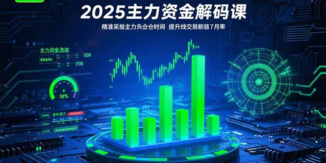 2025主力资金解码课：精准捕捉主力建仓时机，提升短线交易胜率(更新7月)网赚项目-副业赚钱-互联网创业-资源整合百读客