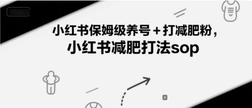小红书保姆级养号+打减肥粉,小红书减肥打法sop网赚项目-副业赚钱-互联网创业-资源整合百读客