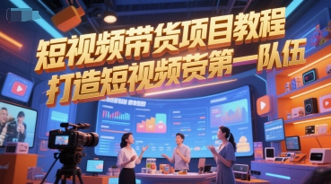 短视频带货项目教程，打造短视频带货第一队伍网赚项目-副业赚钱-互联网创业-资源整合百读客