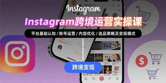 Instagram跨境运营实战:平台认知/账号运营/内容优化/选品策略及变现模式网赚项目-副业赚钱-互联网创业-资源整合百读客
