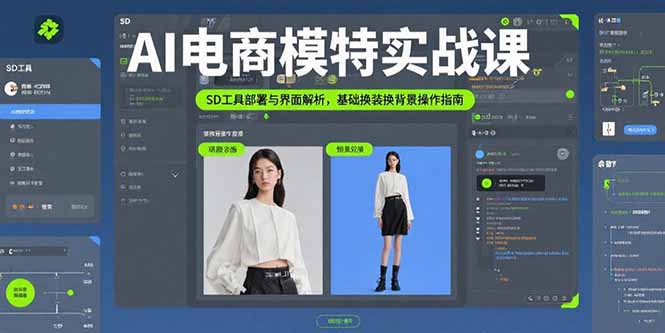 AI电商模特实战课，SD工具部署与界面解析，基础换装换背景操作指南网赚项目-副业赚钱-互联网创业-资源整合百读客