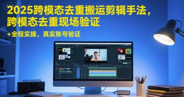 2025跨模态去重搬运剪辑手法，跨模态去重现场验证 +全程实操，真实账号验证网赚项目-副业赚钱-互联网创业-资源整合百读客