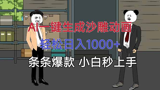 AI一键生成沙雕动画,轻松日入1000+,条条爆款,小白秒上手网赚项目-副业赚钱-互联网创业-资源整合百读客