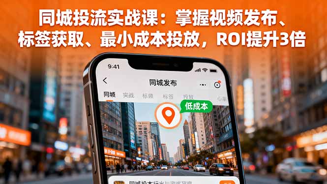 同城投流实战课：掌握视频发布、标签获取、最小成本投放，ROI提升3倍网赚项目-副业赚钱-互联网创业-资源整合百读客