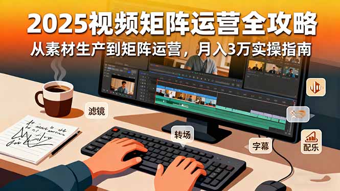 2025短视频矩阵运营全攻略：从素材生产到矩阵运营，月入3万实操指南网赚项目-副业赚钱-互联网创业-资源整合百读客