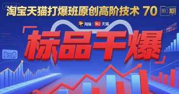 淘宝天猫打爆班原创高阶技术第70期:标品干爆网赚项目-副业赚钱-互联网创业-资源整合百读客