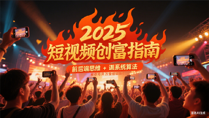 2025短视频创富指南，前后端思维 + 系统算法，教你月入过万变现路径网赚项目-副业赚钱-互联网创业-资源整合百读客