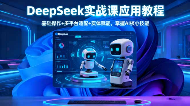 DeepSeek实战课应用教程、基础操作+多平台适配+实体赋能，掌握AI核心技能网赚项目-副业赚钱-互联网创业-资源整合百读客