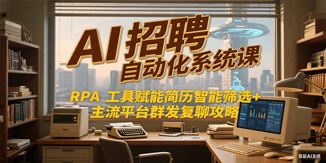 AI招聘自动化系统课，RPA工具赋能简历智能筛选+主流平台群发复聊全攻略网赚项目-副业赚钱-互联网创业-资源整合百读客