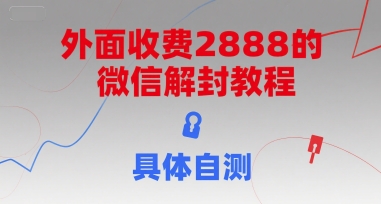 外面收费2888的微信解封教程，具体自测网赚项目-副业赚钱-互联网创业-资源整合百读客
