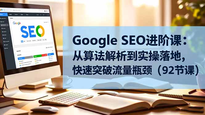 Google SEO进阶课:从算法解析到实操落地,快速突破流量瓶颈(92节课)网赚项目-副业赚钱-互联网创业-资源整合百读客