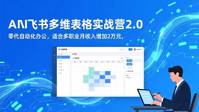 AI+飞书多维表格实战营2.0:零代码自动化办公,适合多职业月收入增加2万元网赚项目-副业赚钱-互联网创业-资源整合百读客