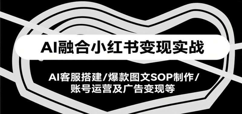 AI融合小红书变现实战课，AI客服搭建/爆款图文SOP制作/账号运营及广告变现等网赚项目-副业赚钱-互联网创业-资源整合百读客