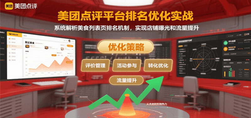 美团点评平台排名优化实战，系统解析美食列表页排名机制，实现店铺曝光和流量提升网赚项目-副业赚钱-互联网创业-资源整合百读客