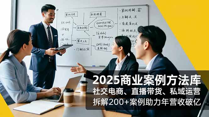 2025商业案例方法库，社交电商、直播带货、私域运营，拆解200+案例助力年营收破亿网赚项目-副业赚钱-互联网创业-资源整合百读客