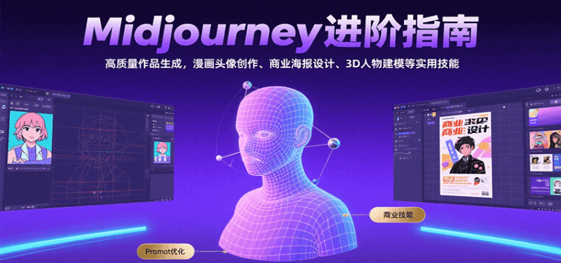 Midjourney进阶指南:高质量作品生成,漫画头像创作、商业海报设计、3D人物建模等网赚项目-副业赚钱-互联网创业-资源整合百读客
