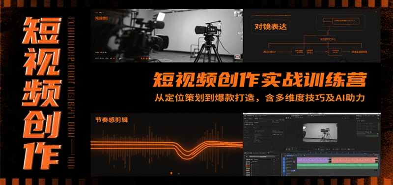 短视频创作实战训练营：从定位策划到爆款打造，含多维度技巧及AI助力网赚项目-副业赚钱-互联网创业-资源整合百读客