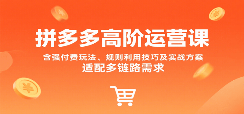 拼多多高阶运营课,含强付费玩法、规则利用技巧及实战方案,适配多链路需求网赚项目-副业赚钱-互联网创业-资源整合百读客