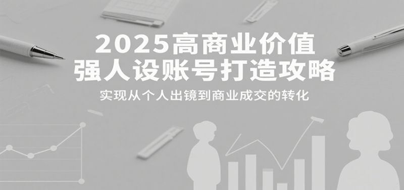 2025高商业价值强人设账号打造攻略,实现从个人出镜到商业成交的转化网赚项目-副业赚钱-互联网创业-资源整合百读客