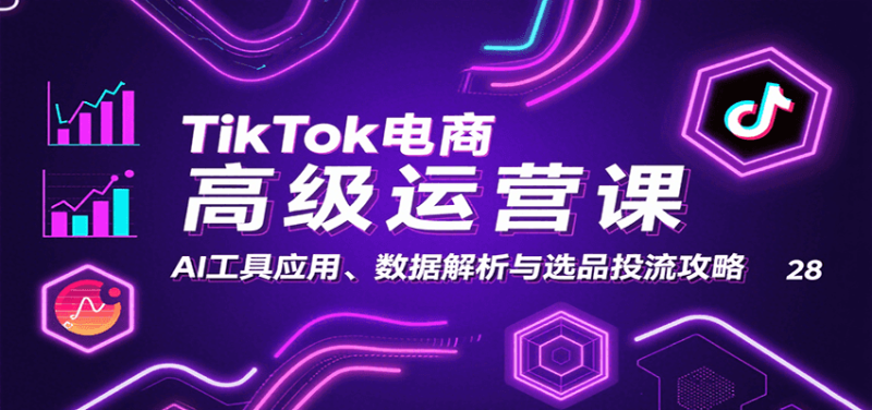 TikTok电商高级运营课：AI工具应用、数据解析与选品投流攻略网赚项目-副业赚钱-互联网创业-资源整合百读客