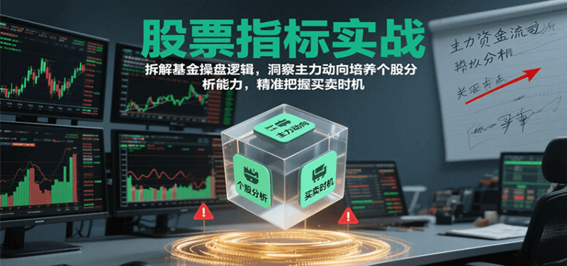 股票指标实战，基金操盘逻辑拆解，洞察主力动向培养个股分析能力把握买卖时机（更新）网赚项目-副业赚钱-互联网创业-资源整合百读客
