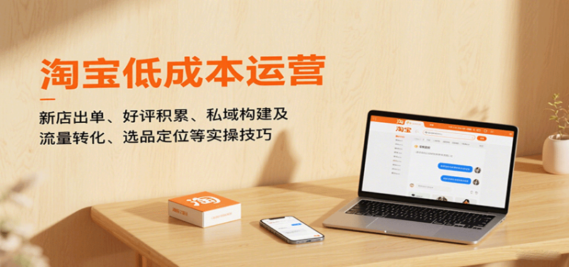 淘宝低成本运营，新店出单、好评积累、私域构建及流量转化、选品定位等实操技巧网赚项目-副业赚钱-互联网创业-资源整合百读客